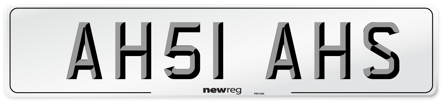 AH51 AHS Number Plate from New Reg
